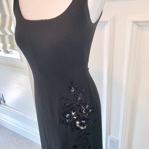 Badgley Mischka black gown with beading
